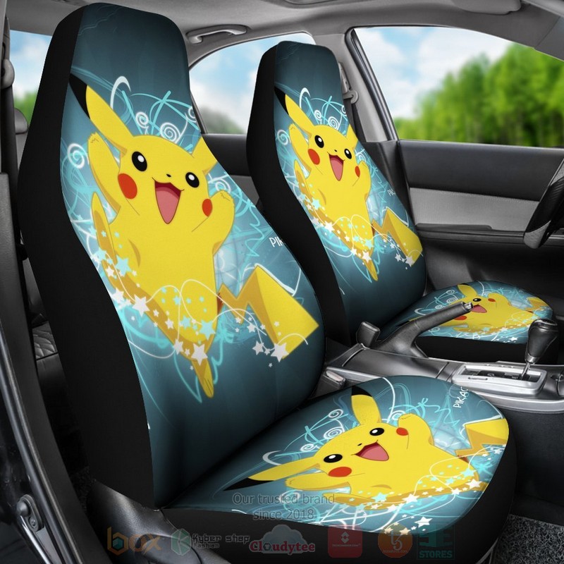 HOT Happy Pikachu Pokemon Anime Car Seat Cover 6