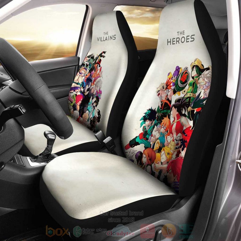 HOT Heroes Vs Villains Custom My Hero Academia Anime Car Seat Cover 8