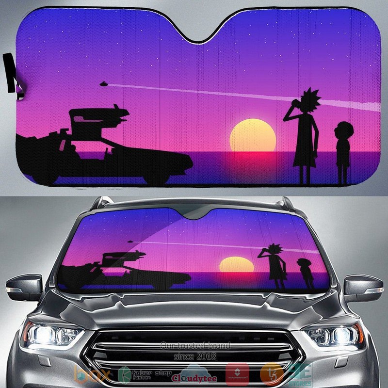 BEST Horizon Minimal Rick and Morty toon 3D Car Sunshades 6