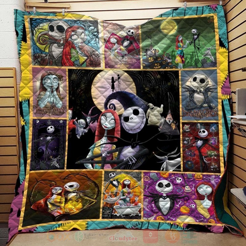 HOT Jack Skellington and Sally Luxury Quilt 3