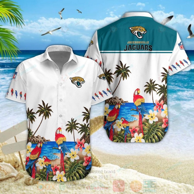 STYLE Jacksonville Jaguars NFL Parrot Short Sleeve Hawaii Shirt 3