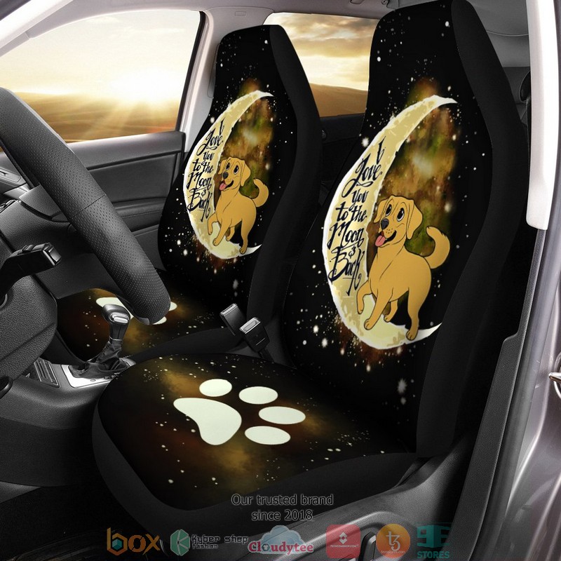 BEST Labrador Retriever I Love You To The Moon and Back Car Seat Cover 8
