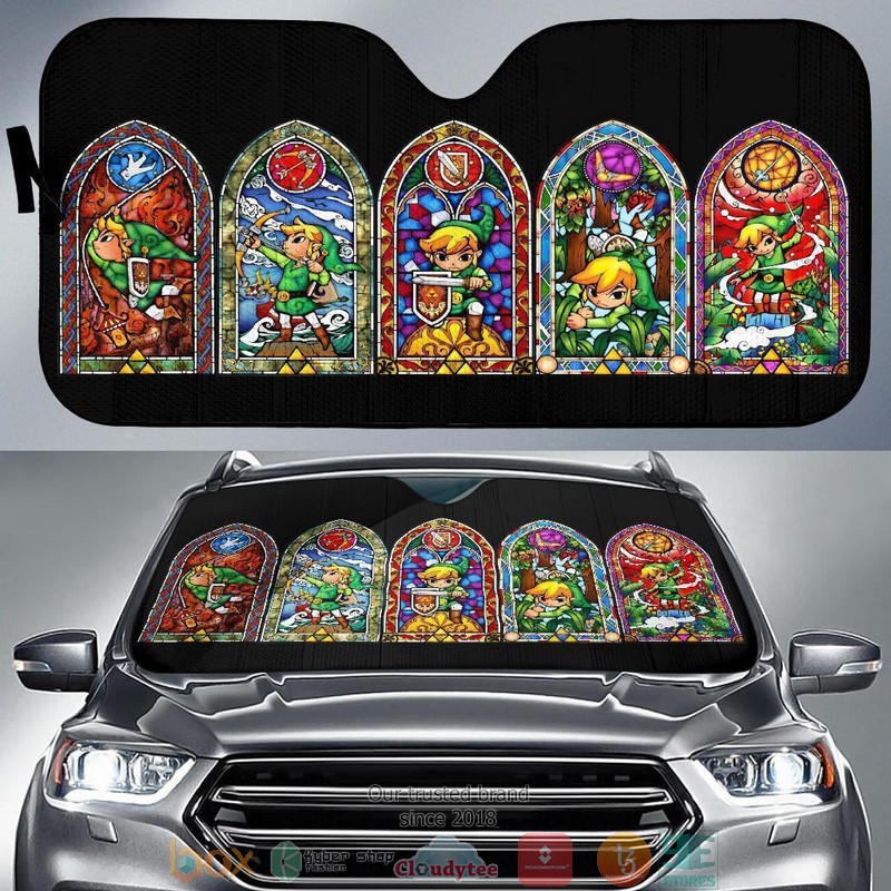 BEST Legend Of Zelda stained glasses 3D Car Sunshades 7