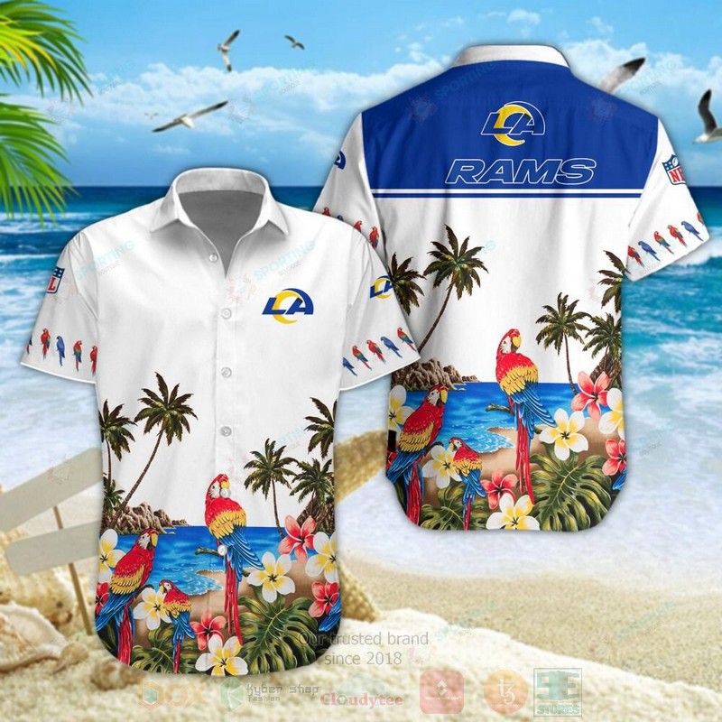 STYLE Los Angeles Rams NFL Parrot Short Sleeve Hawaii Shirt 3