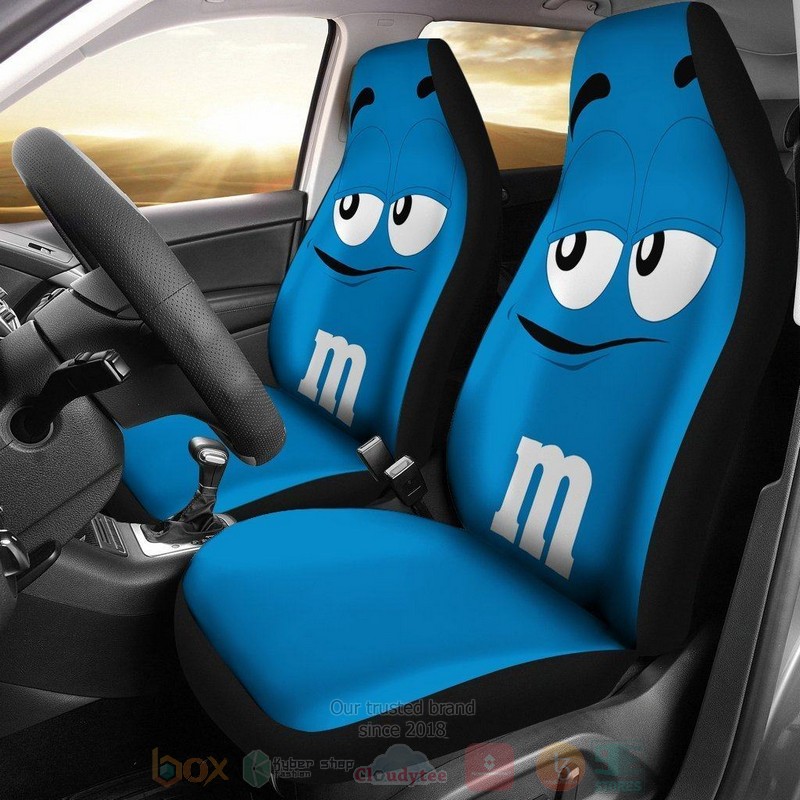 HOT M&M Blue Chocolate Car Seat Cover 8