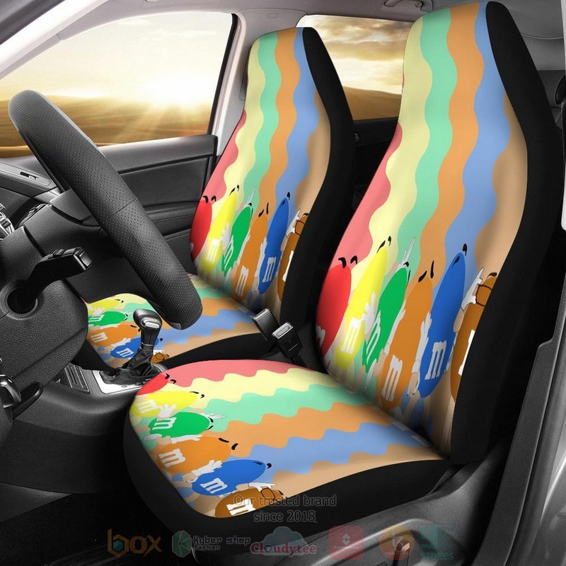 HOT M&M Choco Illustration Car Seat Cover 9