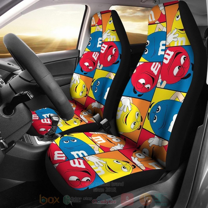 HOT M&M Chocolate Coloring Car Seat Cover 8