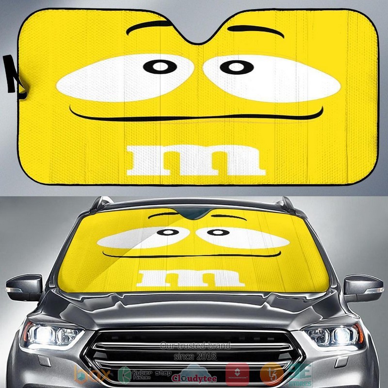 BEST M&M Chocolate Yellow 3D Car Sunshades 7