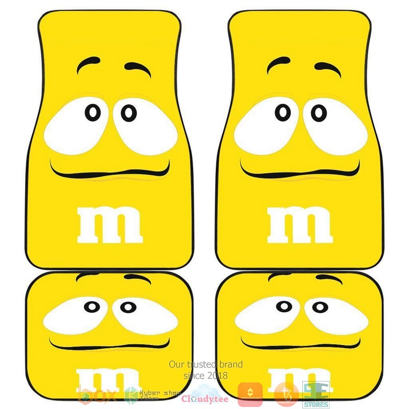 BEST M&M Yellow Chocolate Car Floor Mats 1
