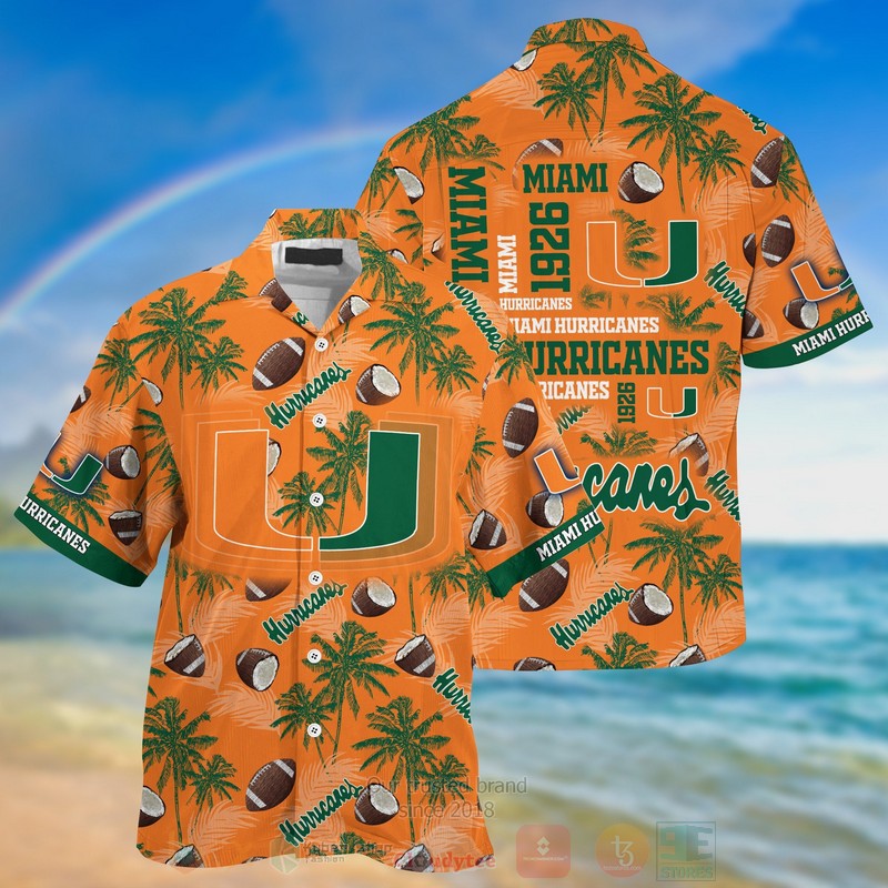 HOT Miami Hurricanes Orange 3D Tropical Shirt 1