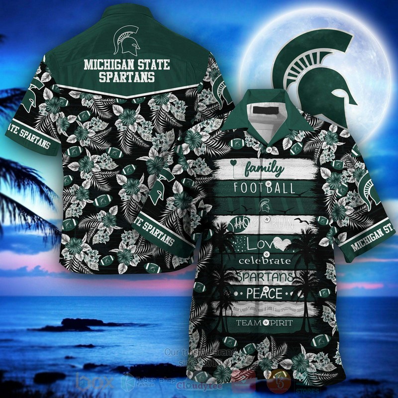 HOT Michigan State Spartans 3D Tropical Shirt 2