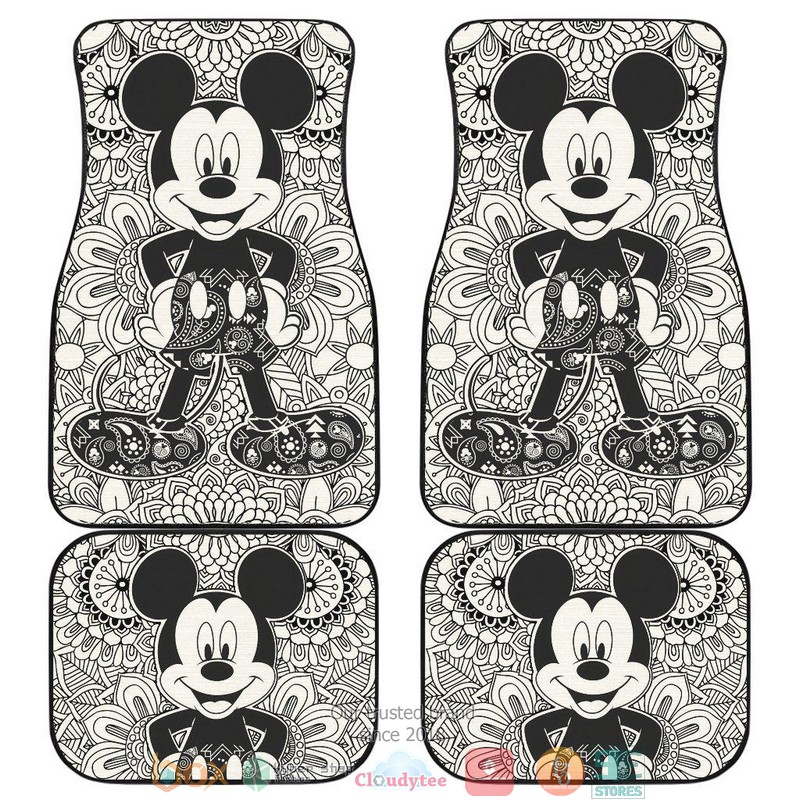 BEST Mickey & Minnie Mosaic Art Cartoon Car Floor Mat 12