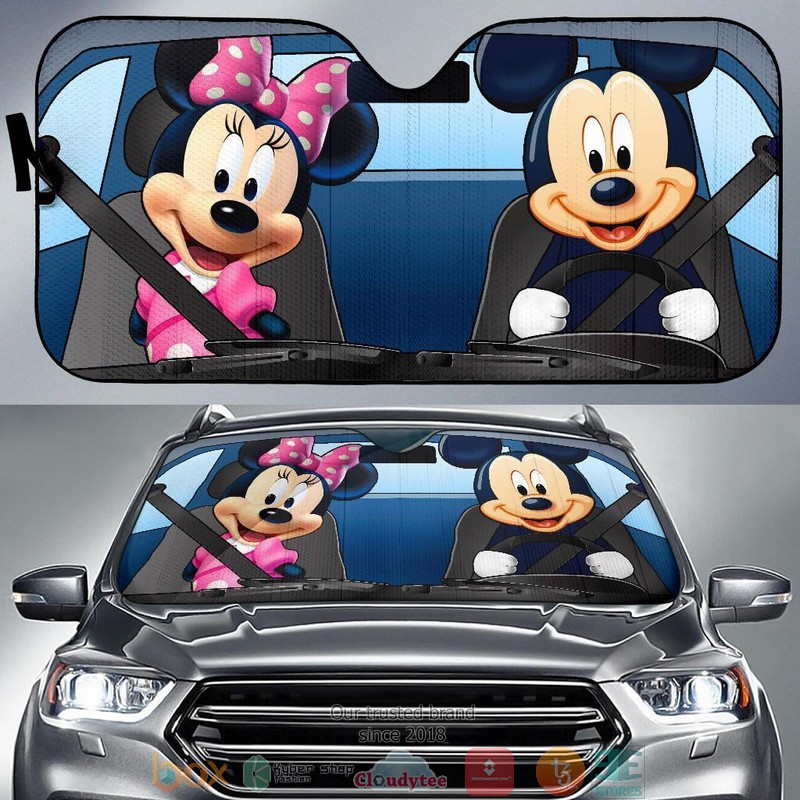 BEST Mikey And Minnie Love Cute cartoon 3D Car Sunshades 7