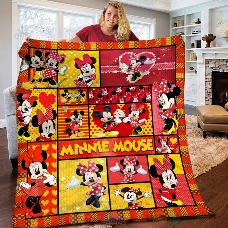 HOT Minnie Mouse Love Mickey Mouse Luxury Quilt 5