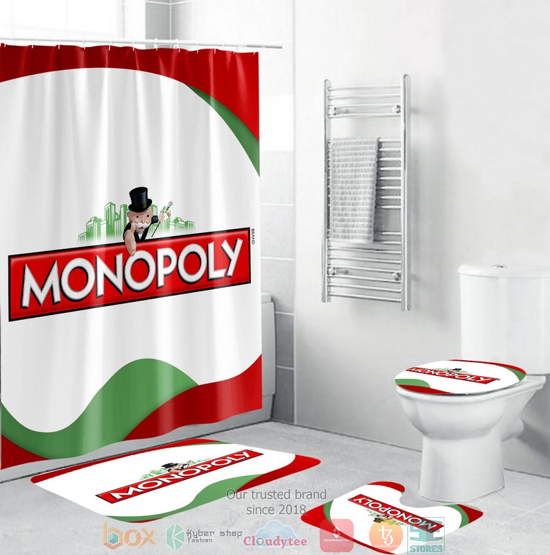 BEST Monopoly showercurtain bathroom sets 3