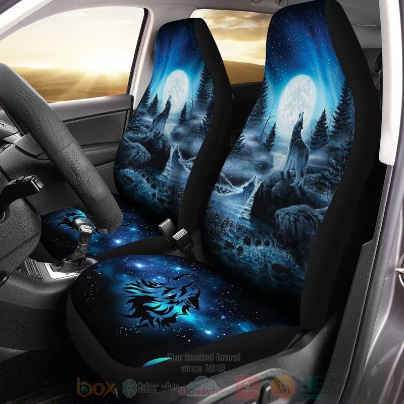 HOT Moonlight Wolf Car Seat Cover 5