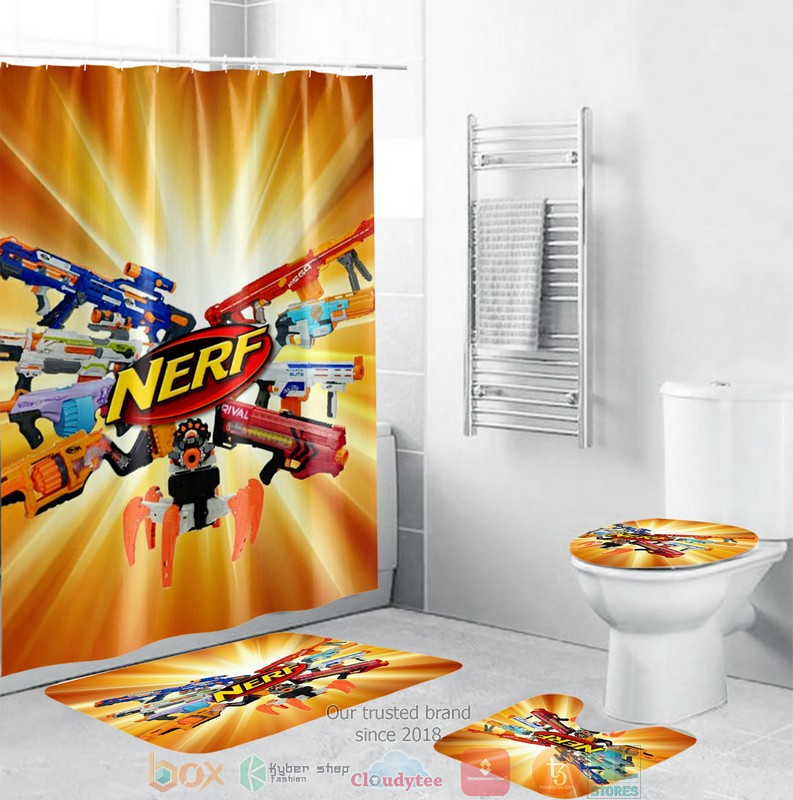 BEST Nerf showercurtain bathroom sets 2