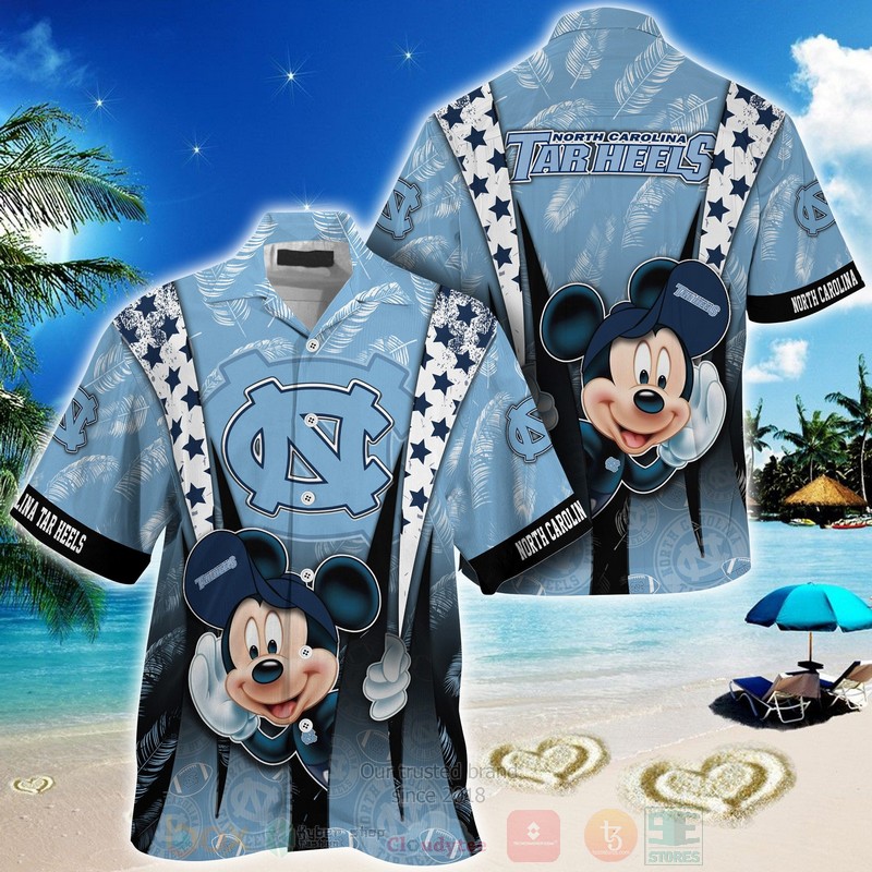 HOT North Carolina Tar Heels Mickey Mouse 3D Tropical Shirt 2