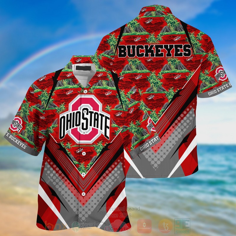 HOT Ohio State Buckeyes 3D Tropical Shirt 3