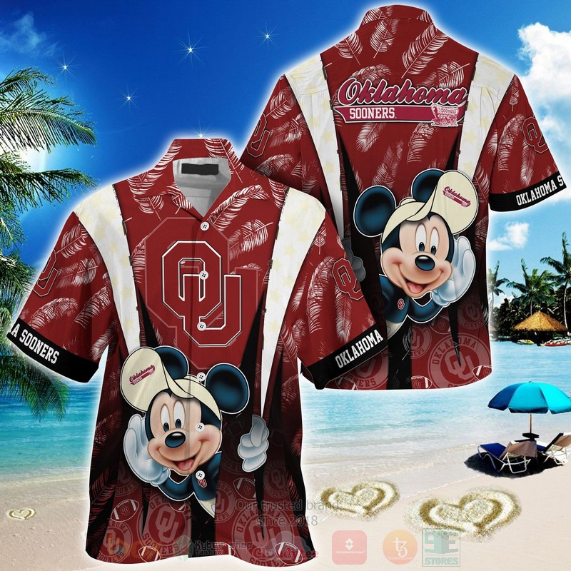 HOT Oklahoma Sooners Mickey Mouse 3D Tropical Shirt 3