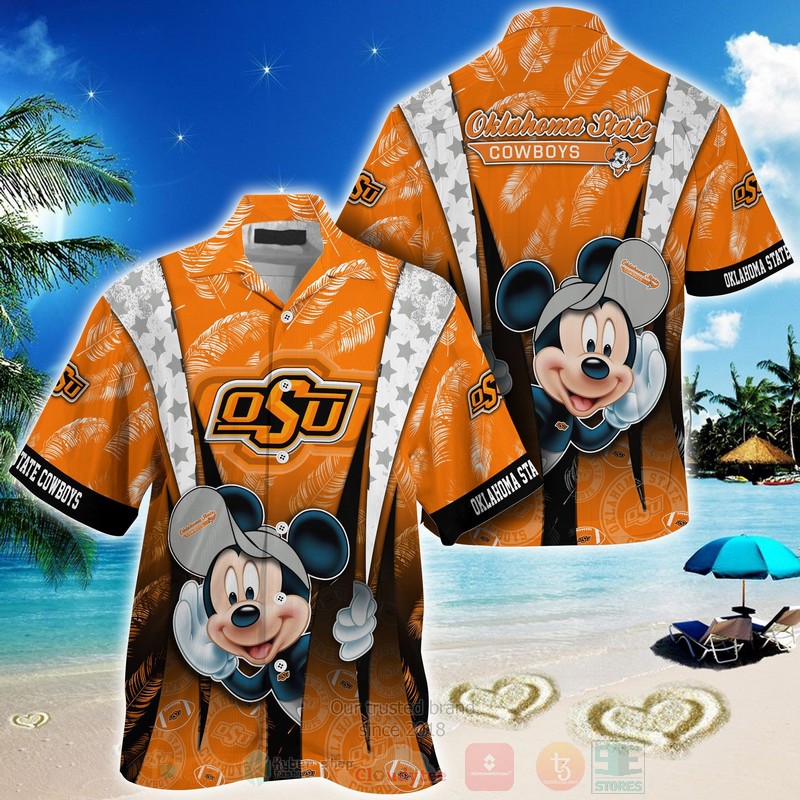 HOT Oklahoma State Cowboys, Mickey Mouse 3D Tropical Shirt 3