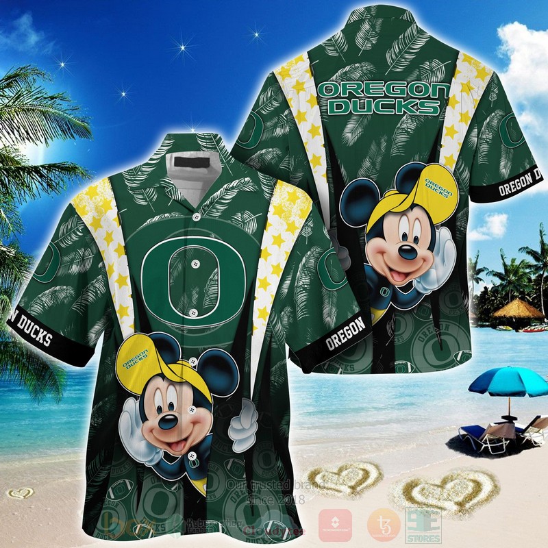 HOT Oregon Ducks Mickey Mouse 3D Tropical Shirt 3