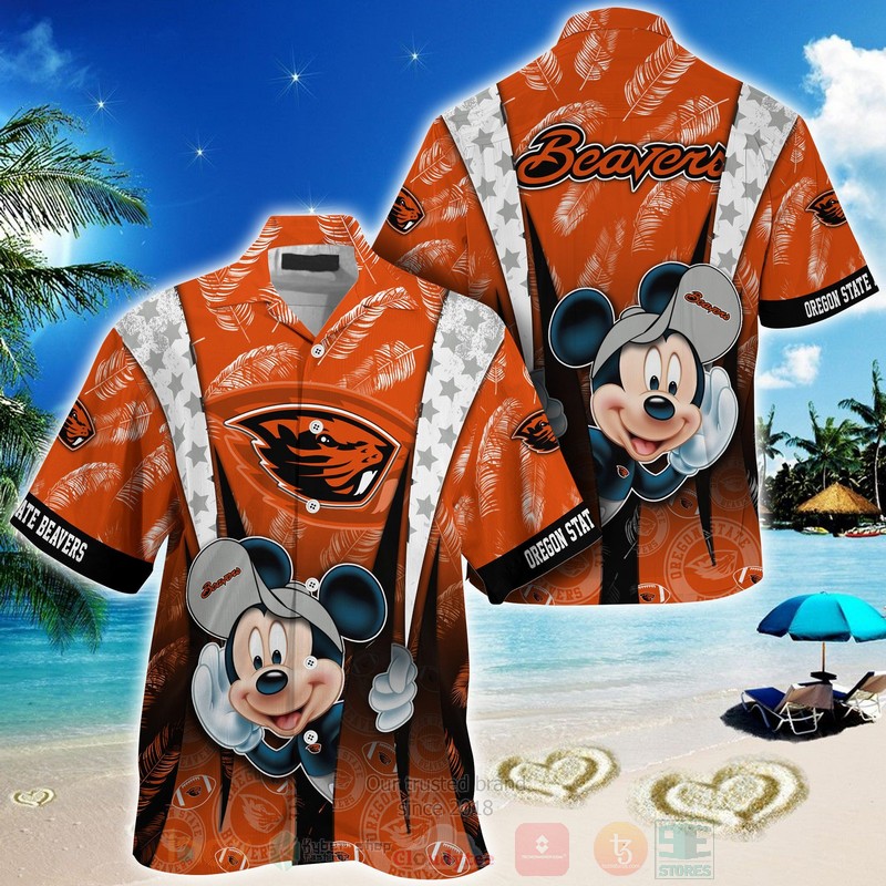 HOT Oregon State Beavers Mickey Mouse 3D Tropical Shirt 2