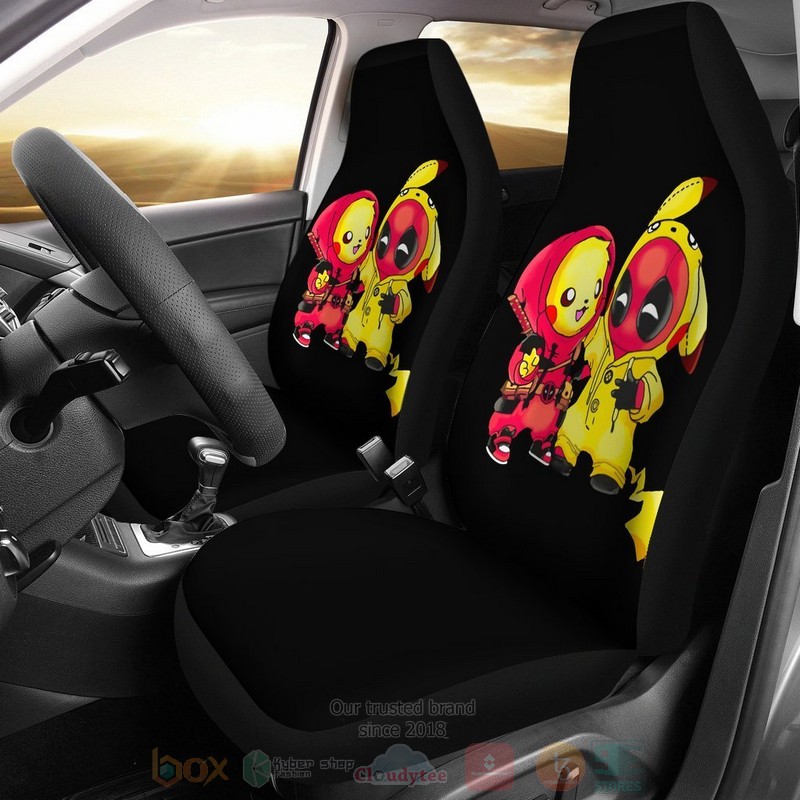 HOT Pikachu Deadpool Pokemon Movie Car Seat Cover 8