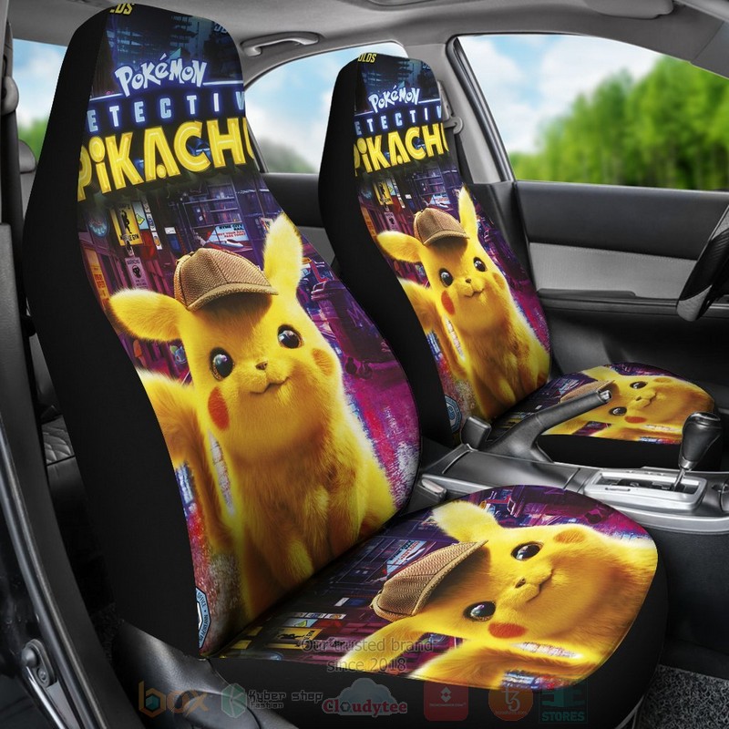 HOT Pikachu Detective Pokemon Car Seat Cover 15