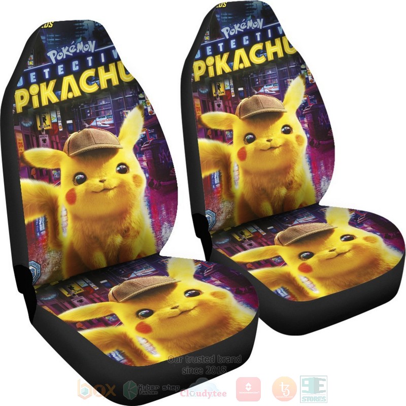 HOT Pikachu Detective Pokemon Car Seat Cover 7