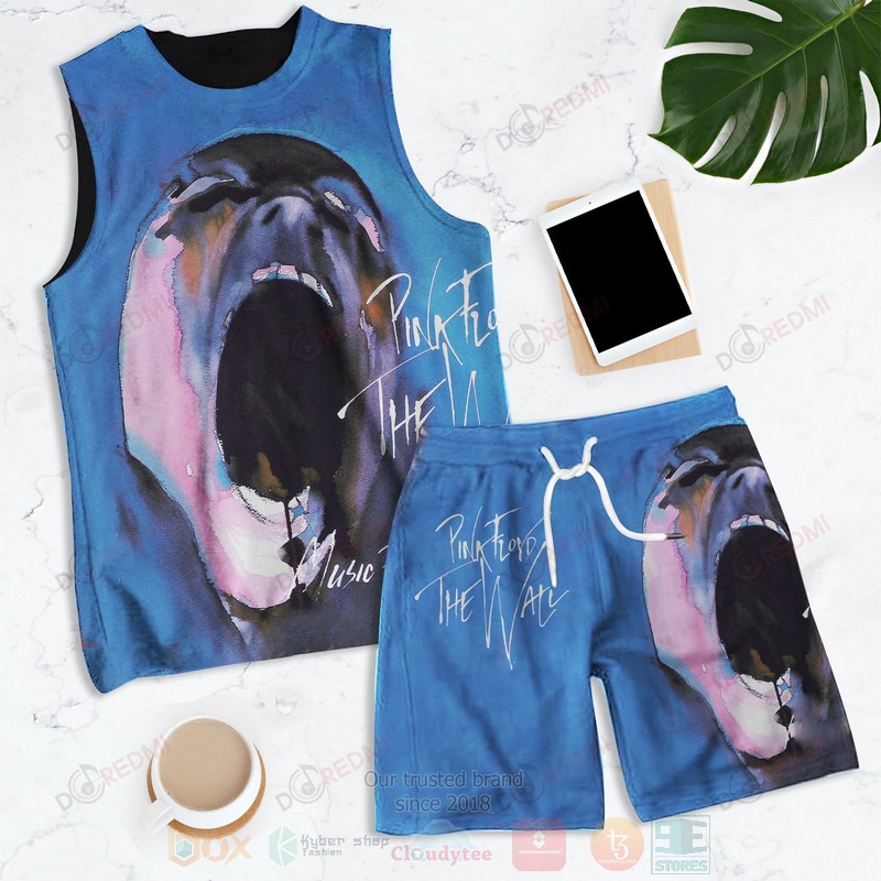 HOT Pink Floyd The Wall Album Short, All Over Print Tank Top 5