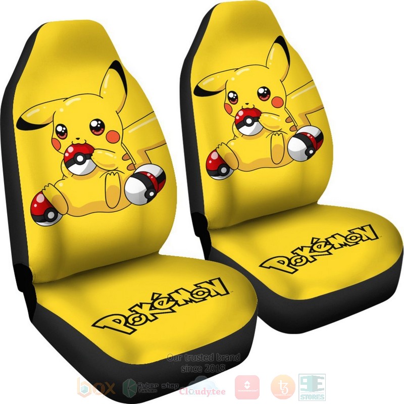 HOT Pretty Pikachu Pokemon Anime Car Seat Cover 7