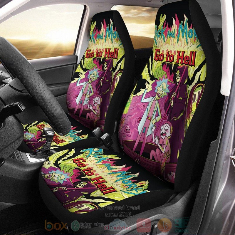 BEST Rick And Morty Go To Hell Car Seat Covers 9