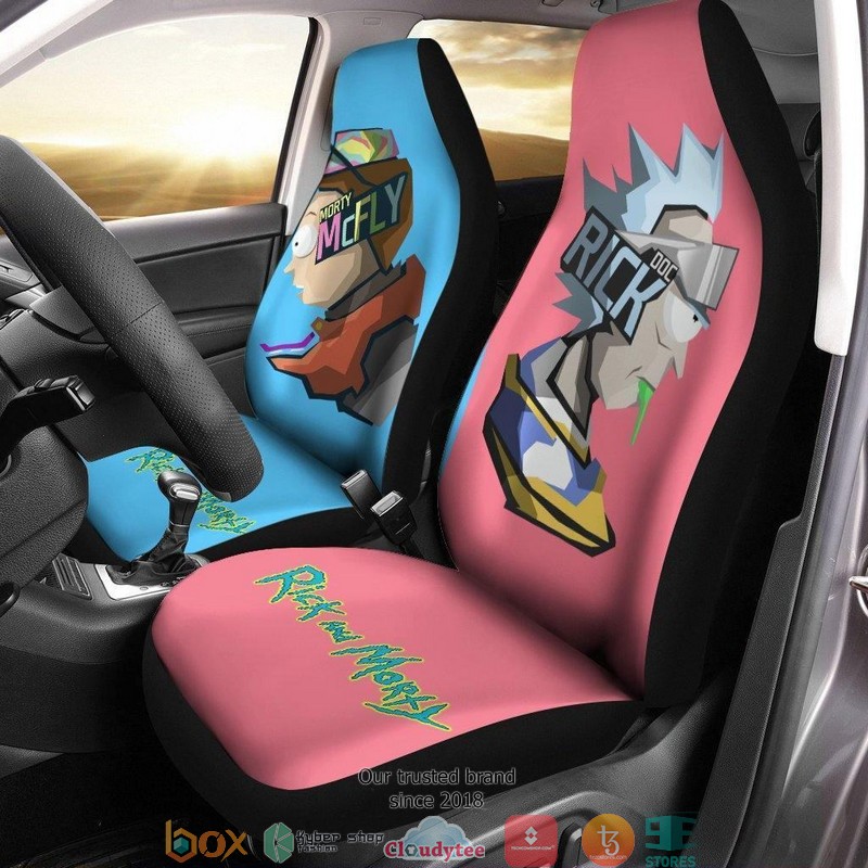BEST Rick And Morty Pilots DOC Rick And McFly Morty Car Seat Covers 11