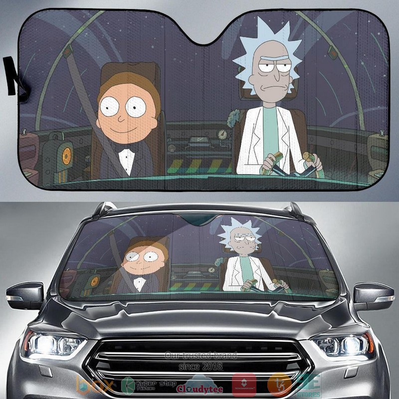 BEST Rick And Morty Space 3D Car Sunshades 7