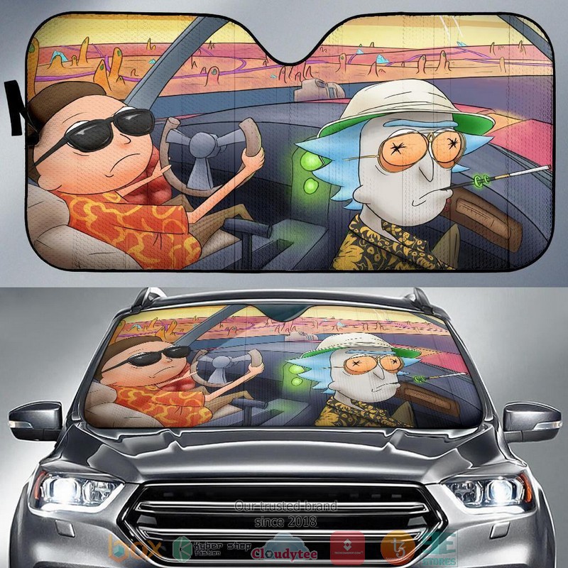 BEST Rick Morty toon Vacation 3D Car Sunshades 6