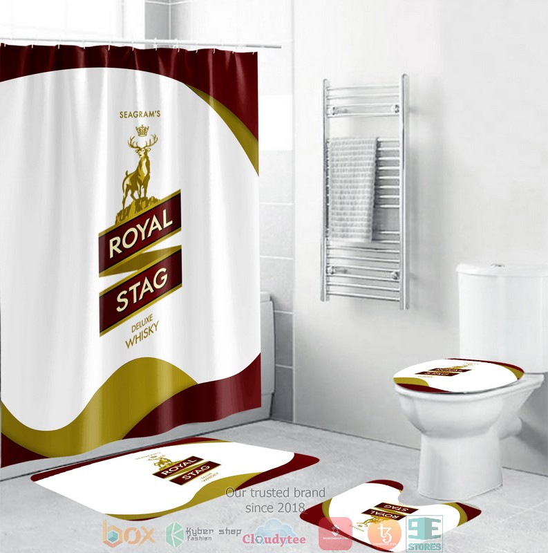 BEST Royal Stag Deluxe Whisky showercurtain bathroom sets 2