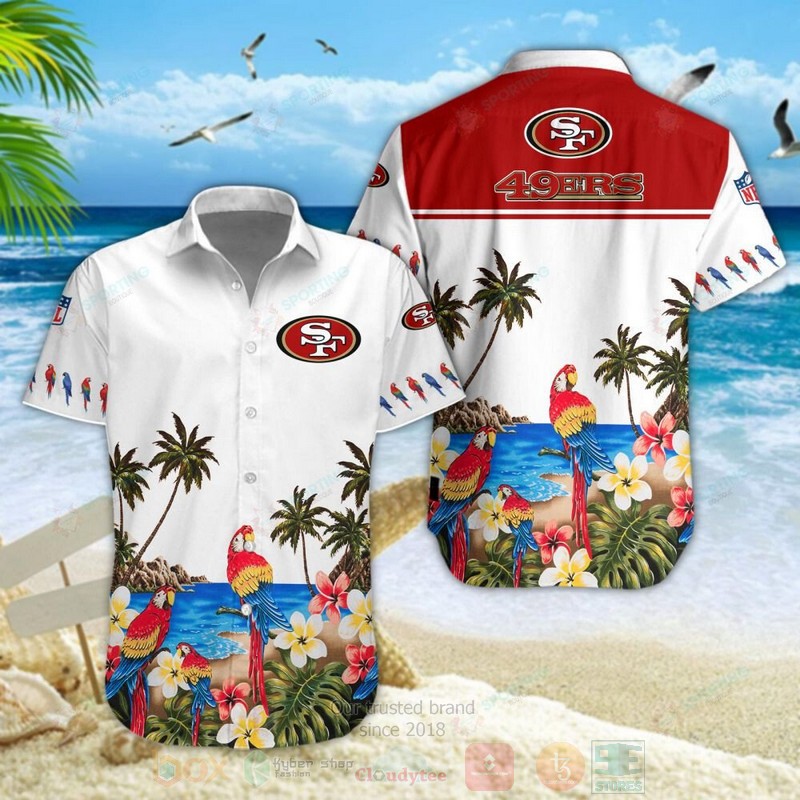 STYLE San Francisco 49er NFL Parrot Short Sleeve Hawaii Shirt 3