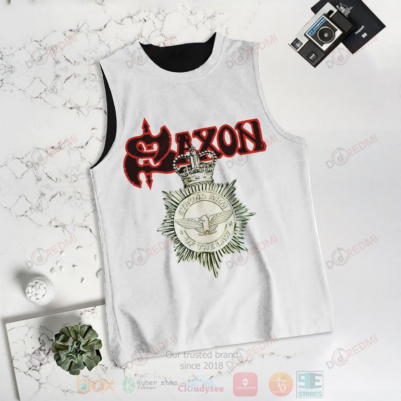 HOT Saxon Strong Arm of the Law 3D Tank Top 6