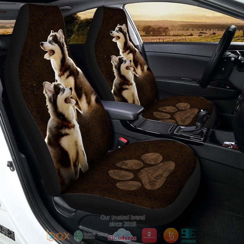 BEST Siberian Husky Puppies Dog Car Seat Cover 4