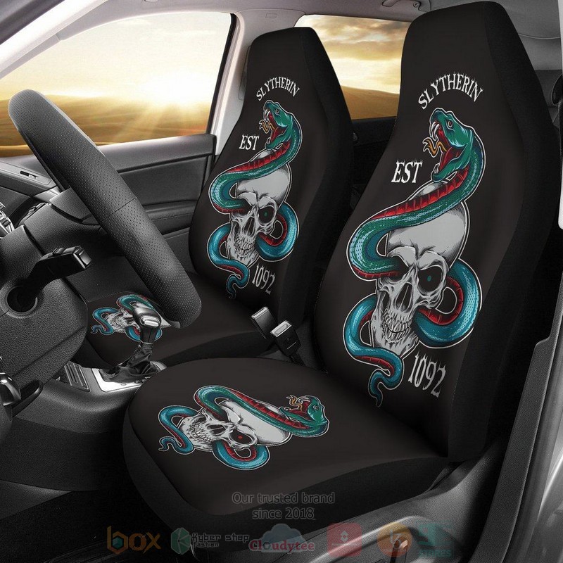HOT Slytherin Skull Black Car Seat Cover 8