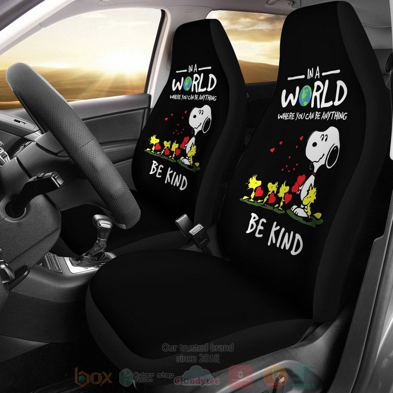 HOT Snoopy In A World Where You Can Be Anything Car Seat Cover 8
