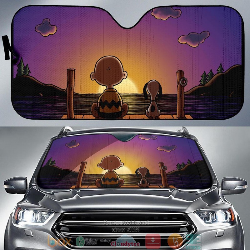 BEST Snoopy Sunset 3D Car Sunshades 7