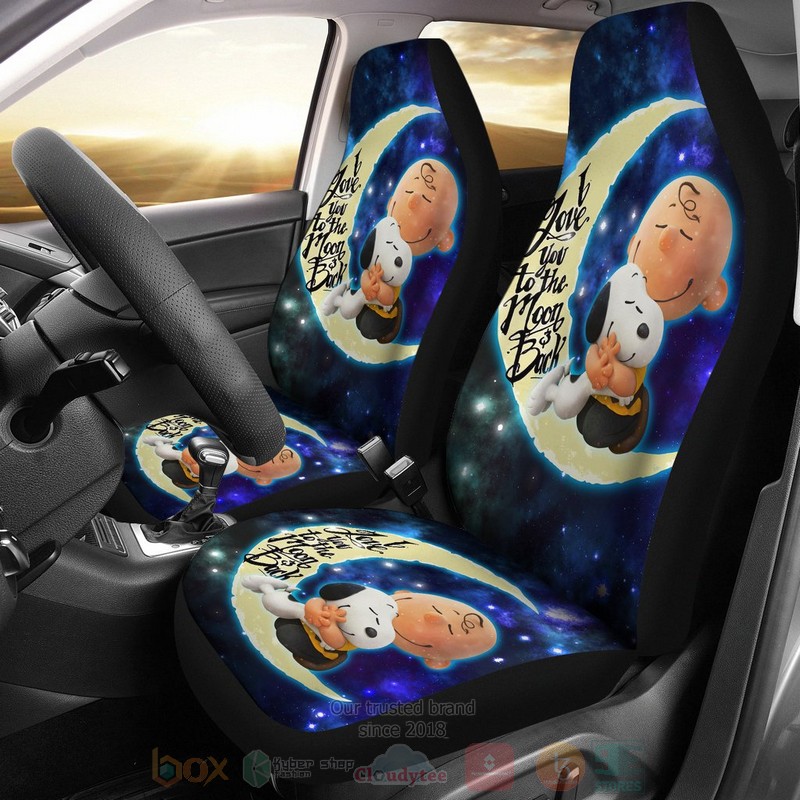 HOT Snoopy and Charley Cartoon Car Seat Cover 9