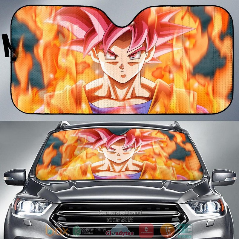 BEST Son Goku Super Saiyan Dragon Ball god 3D Car Sunshades 6