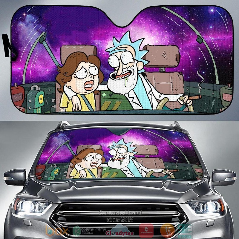 BEST Space Rick And Morty 3D Car Sunshades 6