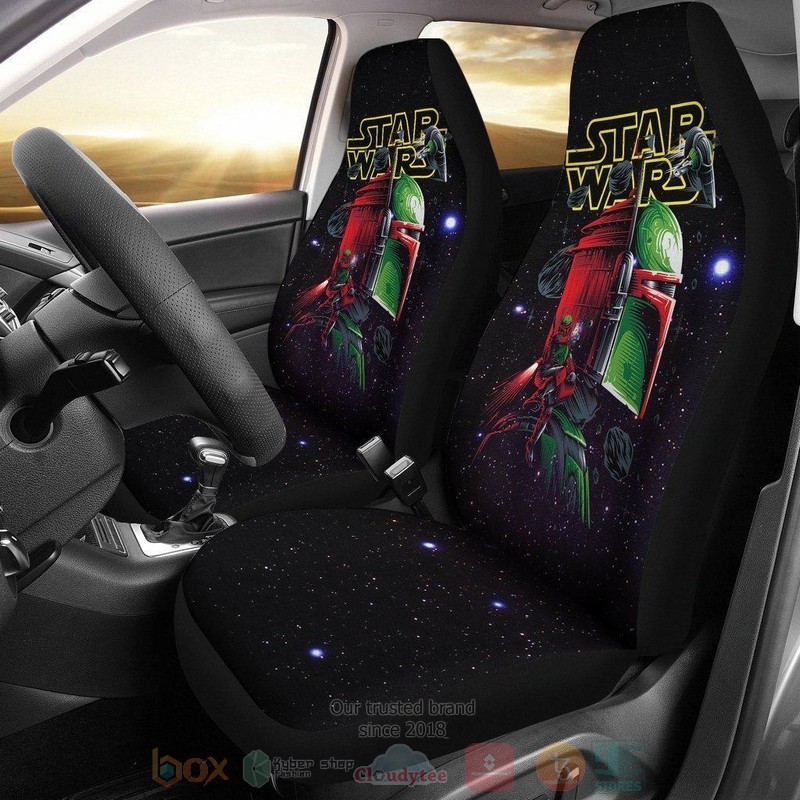 BEST Star Wars The Mandalorian Mask Galaxy Car Seat Covers 9
