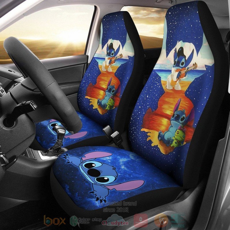 BEST Stitch Beach Disney Cartoon Car Seat Covers 3