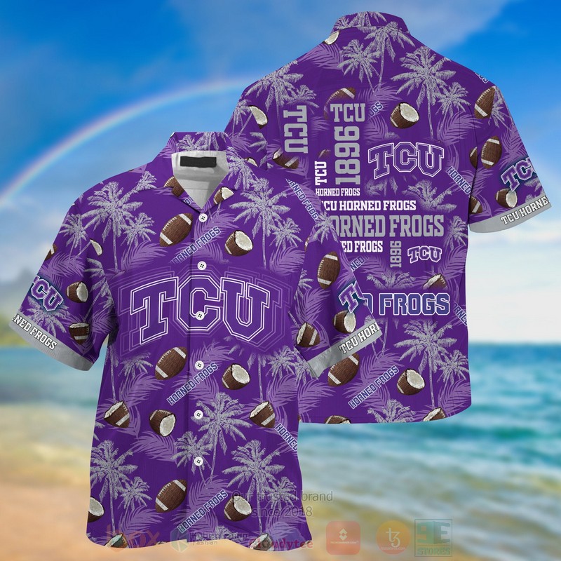 HOT TCU Horned Frogs Team, Purple 3D Tropical Shirt 1