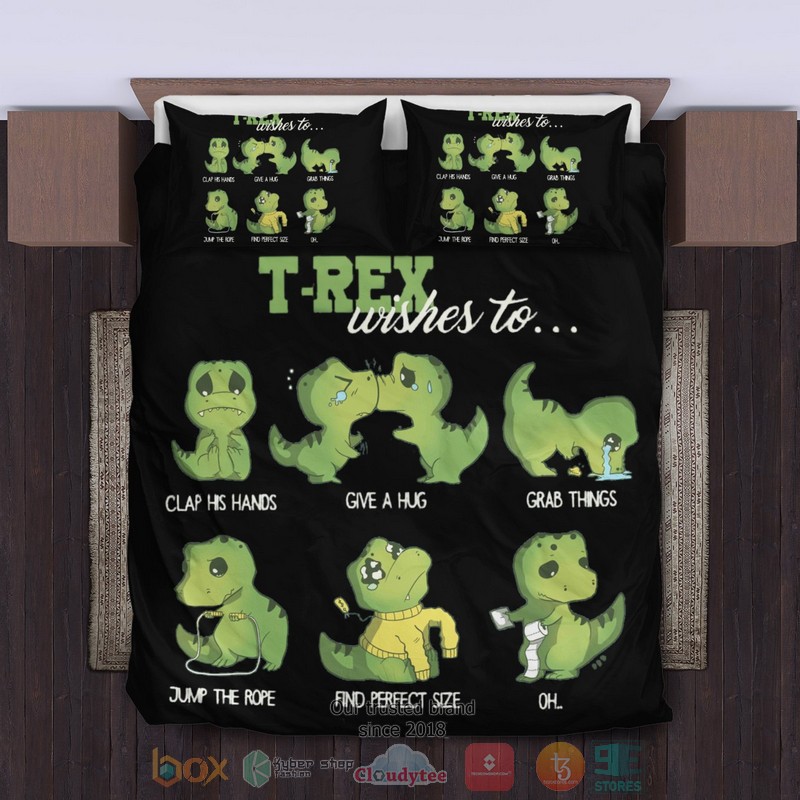NEW T Rex Wishes To Bedding Sets 10